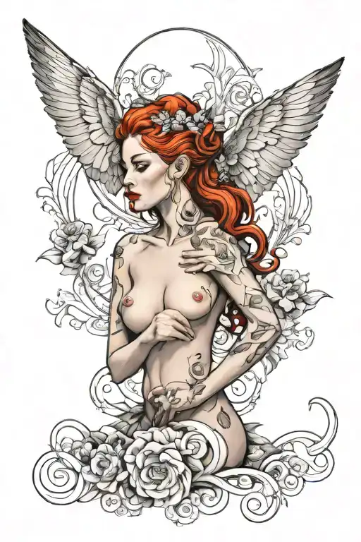 Lilith love and kindness pain tattoo design idea