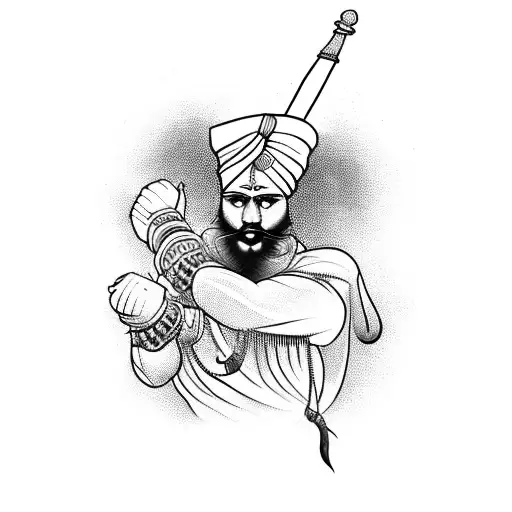 sikh warrior tattoo small tattoo design idea