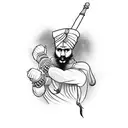 sikh warrior tattoo small tattoo design idea