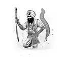 sikh warrior tattoo small tattoo design idea