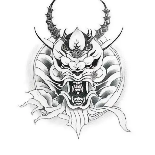 devil in japanese tattoo design idea
