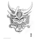 devil in japanese tattoo design idea