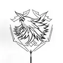 A phoenix rising from ashes, representing the strength and resilience of an entrepreneurial mindset tattoo design idea