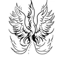 A phoenix rising from ashes, representing the strength and resilience of an entrepreneurial mindset tattoo design idea