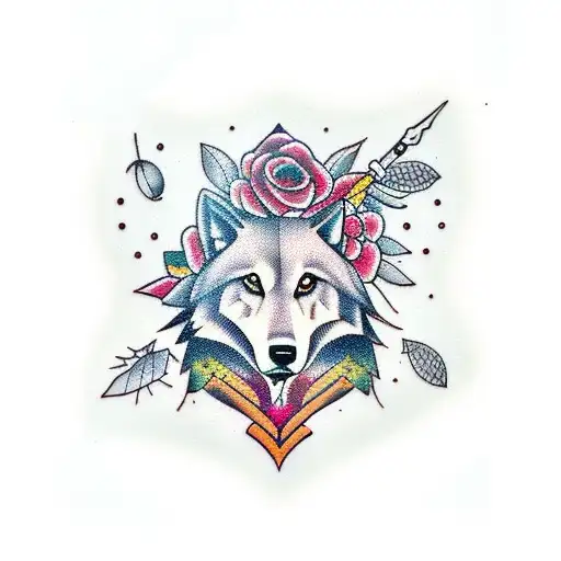bosque  lobo  tattoo design idea