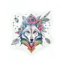 bosque  lobo  tattoo design idea