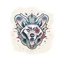 bosque  lobo  tattoo design idea