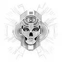 Artificial intelligence  tattoo design idea