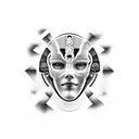 Artificial intelligence  tattoo design idea