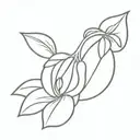 Lima bean on a river tattoo design idea