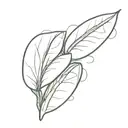 Lima bean on a river tattoo design idea