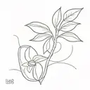 Lima bean on a river tattoo design idea