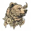 Bear tattoo design idea