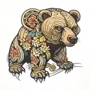 Bear tattoo design idea