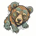 Bear tattoo design idea