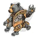 Bear tattoo design idea