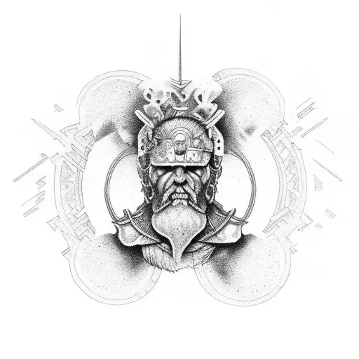 sparten with stoicism tattoo design idea