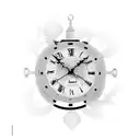 Concept: Punk Rock Timepiece  Clock:  The central element of the tattoo is a vintage pocket watch or a clock face with R tattoo design idea