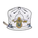 Hat with shovel tattoo design idea