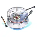 Hat with shovel tattoo design idea