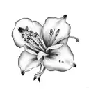 lily and rose tattoo design idea