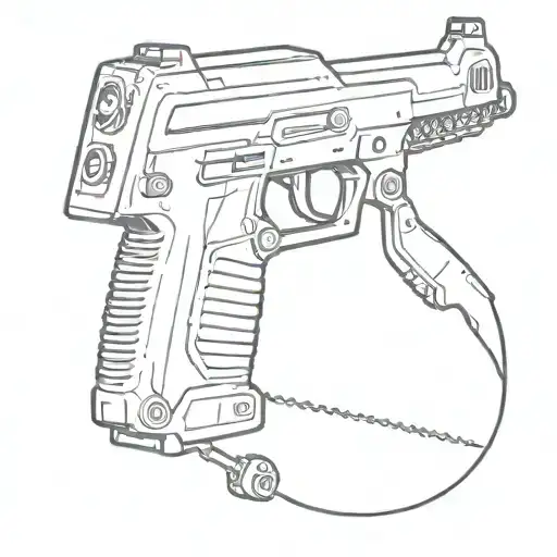 number 13 army funny chainsaw tattoo design idea