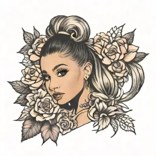 ariana grande  tattoo design idea
