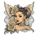 ariana grande  tattoo design idea