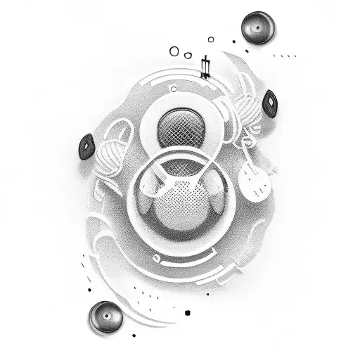 A music player with play, forward, backward and shuffle buttons with song name as "Recovery" tattoo design idea