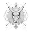 Sagittarius and Taurus  tattoo design idea