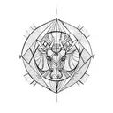 Sagittarius and Taurus  tattoo design idea