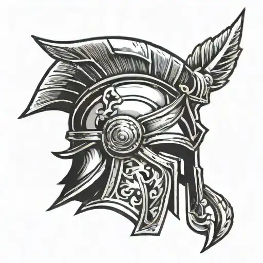 Spartan Helmet tattoo design idea