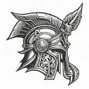 Spartan Helmet tattoo design idea