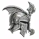 Spartan Helmet tattoo design idea