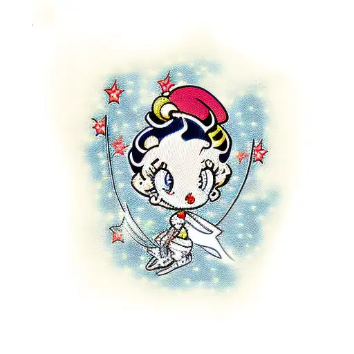 betty boop, leiden flag, dices tattoo design idea