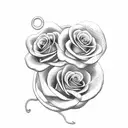 snake and rose tattoo design idea