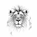 lion with stopwatch tattoo design idea