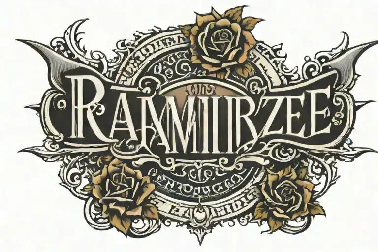 ramirez last name in old school tattoo tattoo design idea