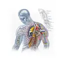 bio mechanical on shoulder tattoo design idea