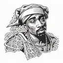 2pac tattoo design idea