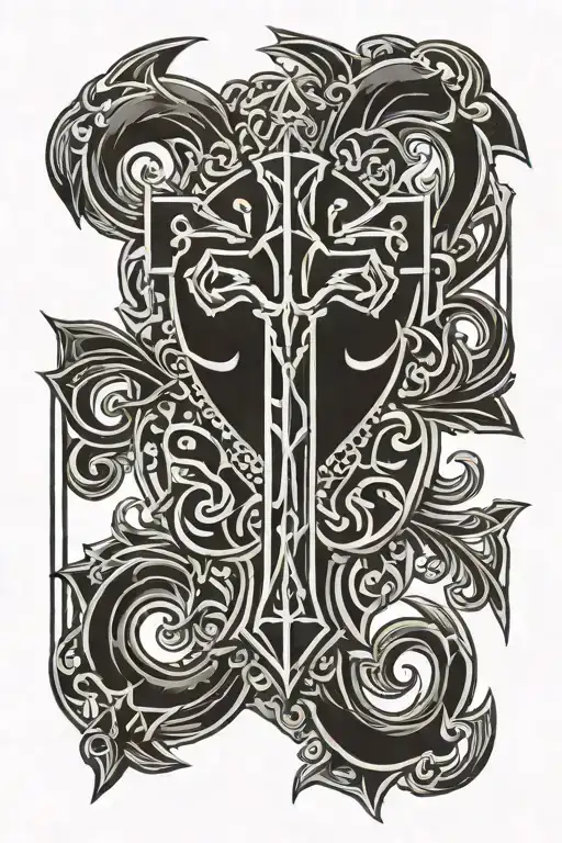 ankh cross tattoo design idea