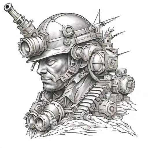 combat engineer themed tattoo tattoo design idea