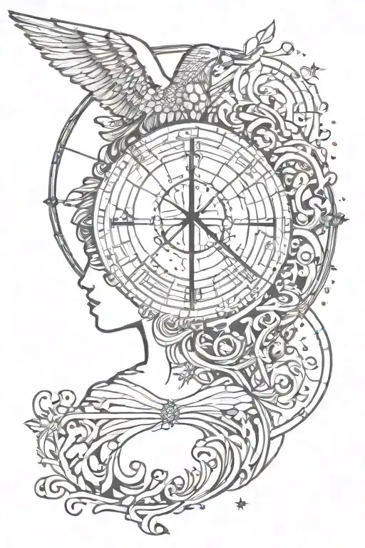 peace of mind, emotional intelligence, and libra sign  tattoo design idea