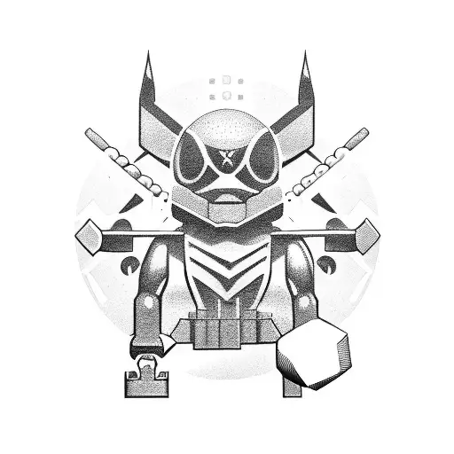 lego gym workout electronics playstation tattoo design idea