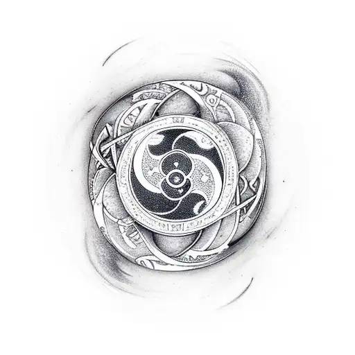 Yin and Yang,Moon,dragons infinity symbol, Dreamcatcher, mystical,woods, opposit tattoo design idea