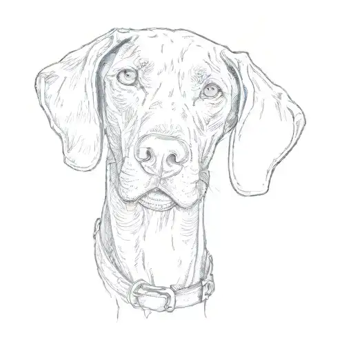 a weimaraner tattoo design idea