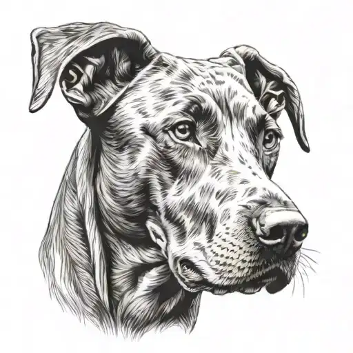 a weimaraner tattoo design idea