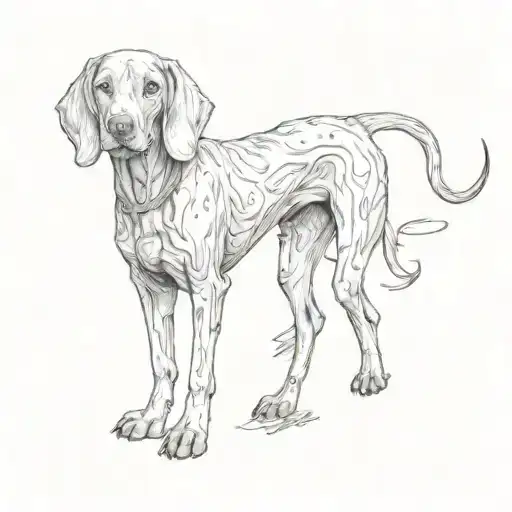 a weimaraner tattoo design idea
