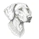 a weimaraner tattoo design idea