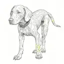a weimaraner tattoo design idea